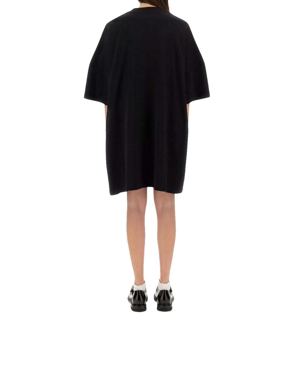 Moschino Black T-Shirt Dress Orsetto Pins