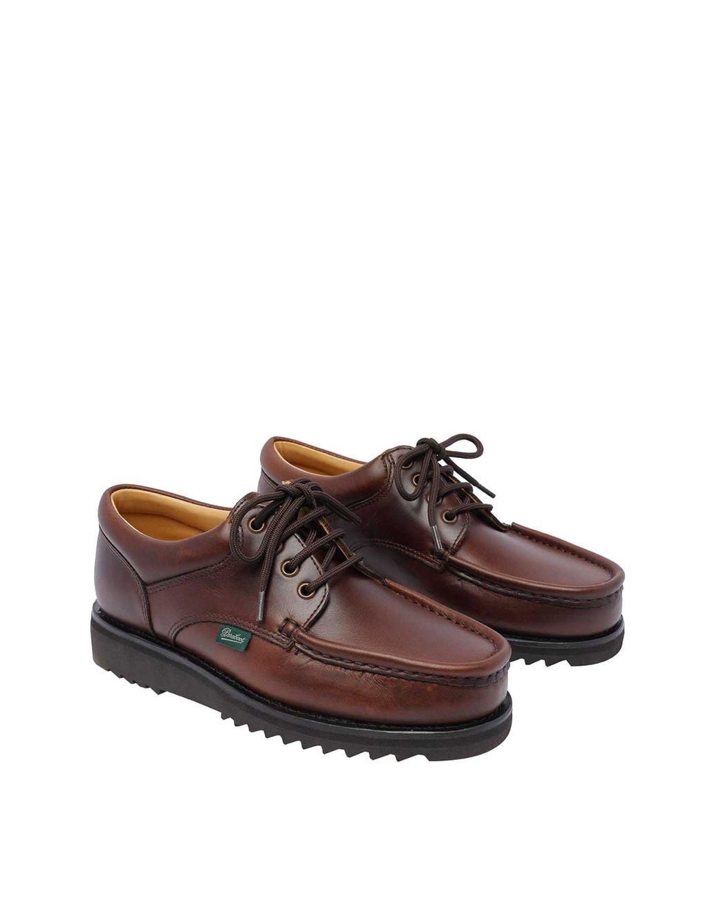 Paraboot Brown Thiers Laced Up Shoes for men