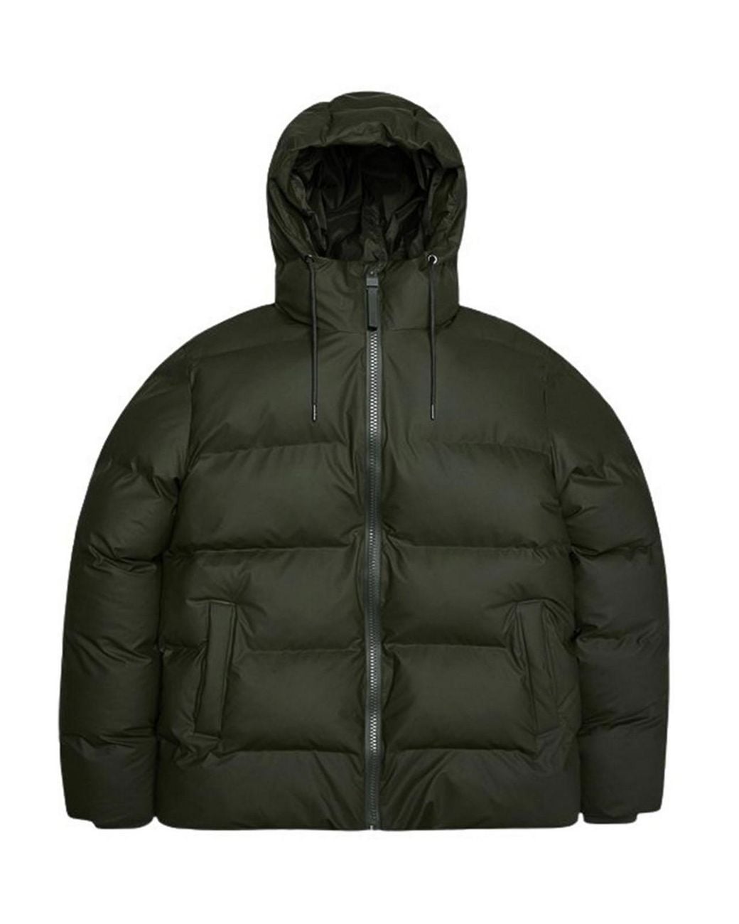 Rains Green Alta Puffer Jacket