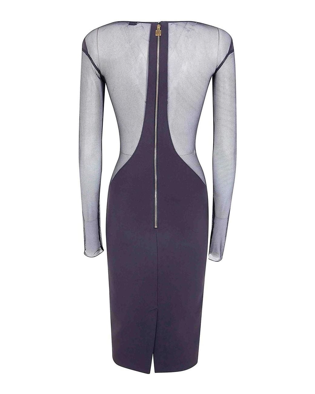Elisabetta Franchi Purple Midi Evening Dress