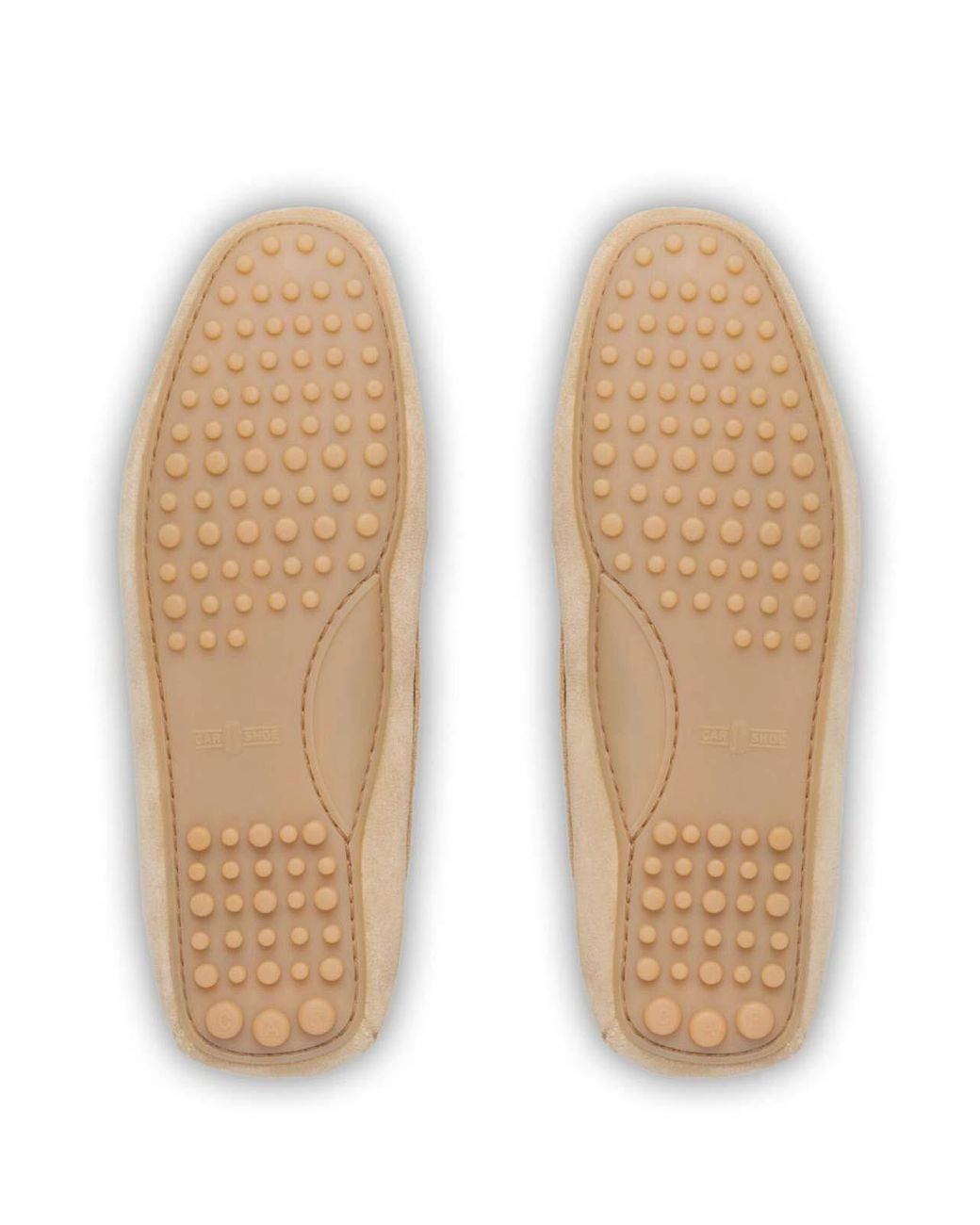 Car Shoe White Ecru Suede And Sheepsk for men