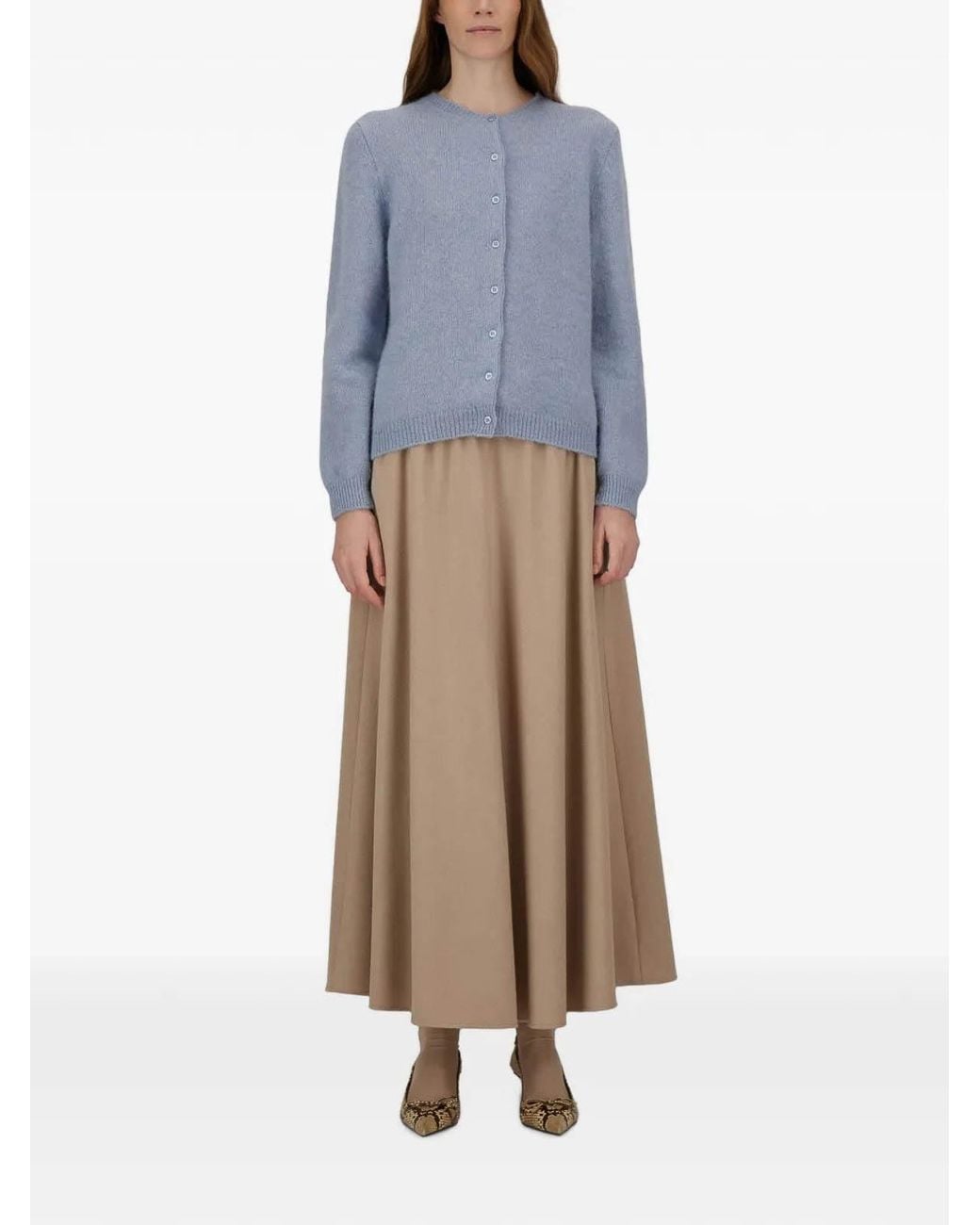 Gonna Lunga Chantilly di Herno in Natural
