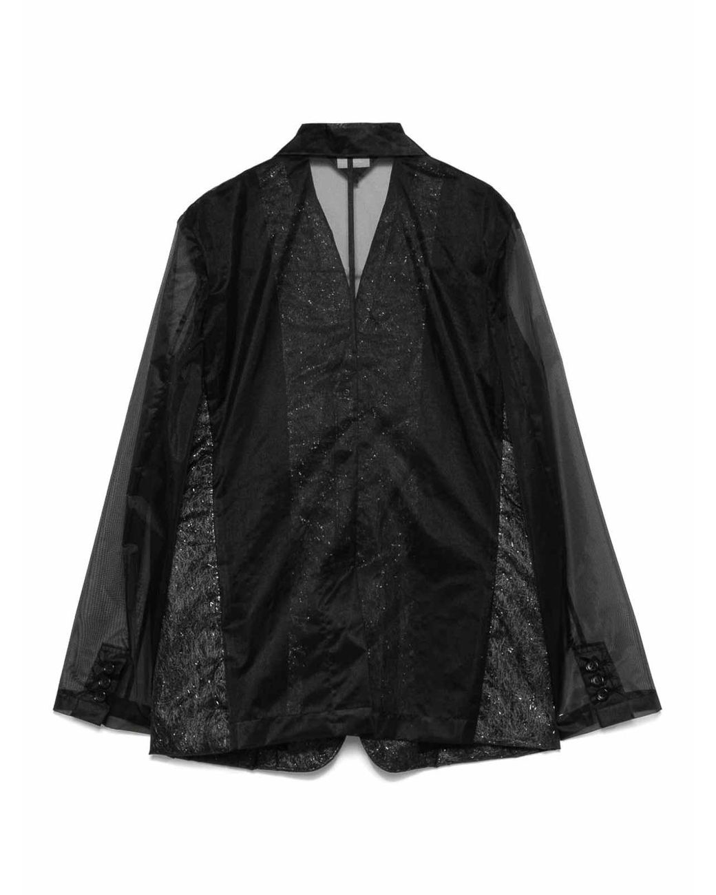 Comme des Garçons Black Chiffon Blazer Jacket