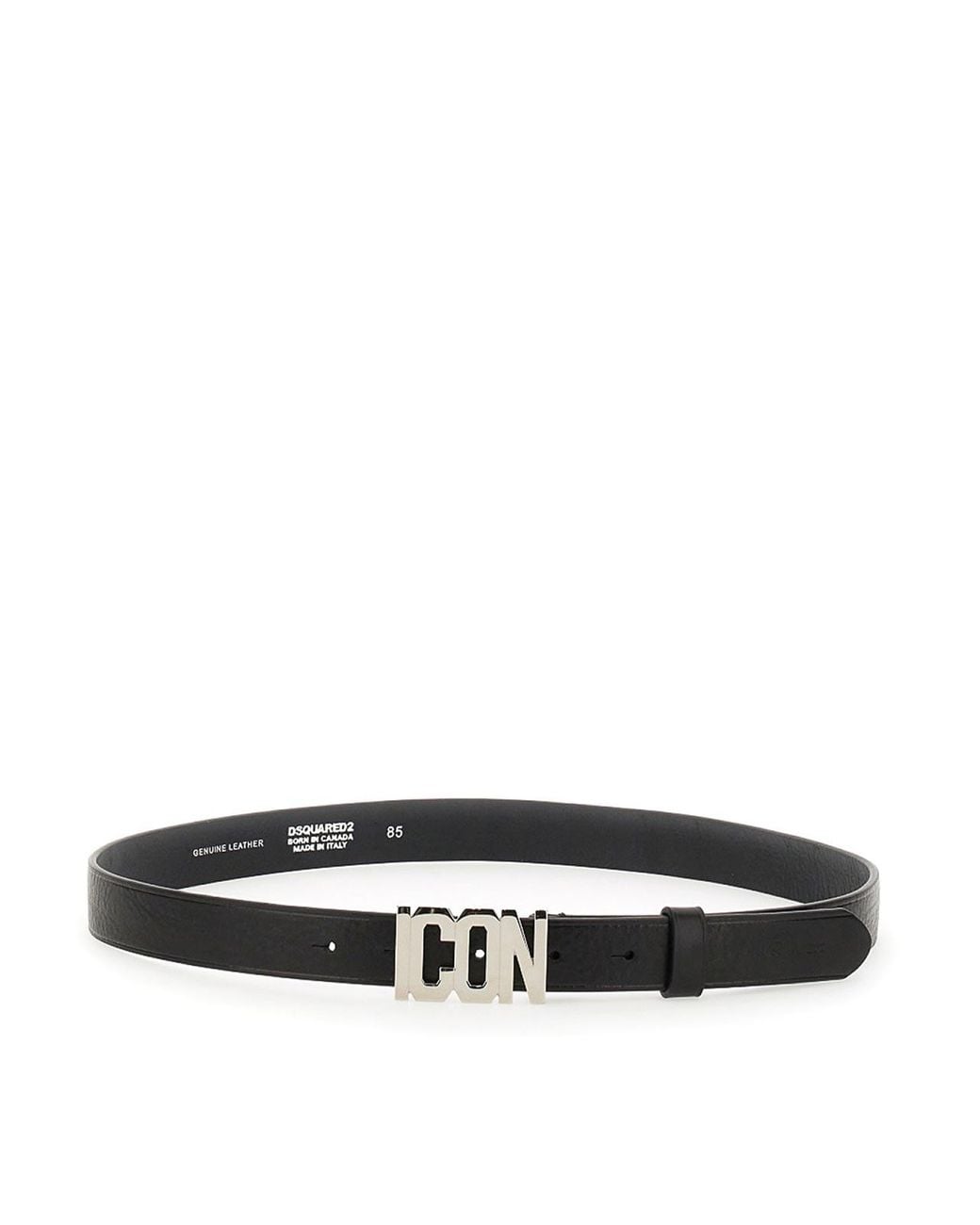 DSquared² White Leather Belt