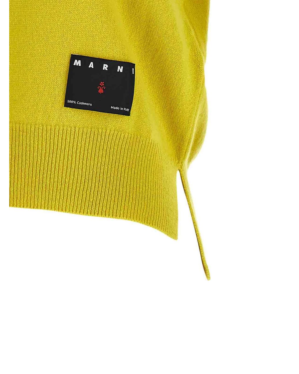 Marni Yellow Cashmere Polo Shirt