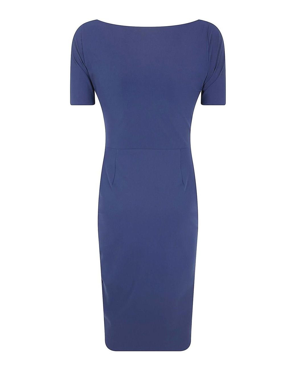 La Petite Robe Di Chiara Boni Blue Charisse Short Sleeves Jersey Dress