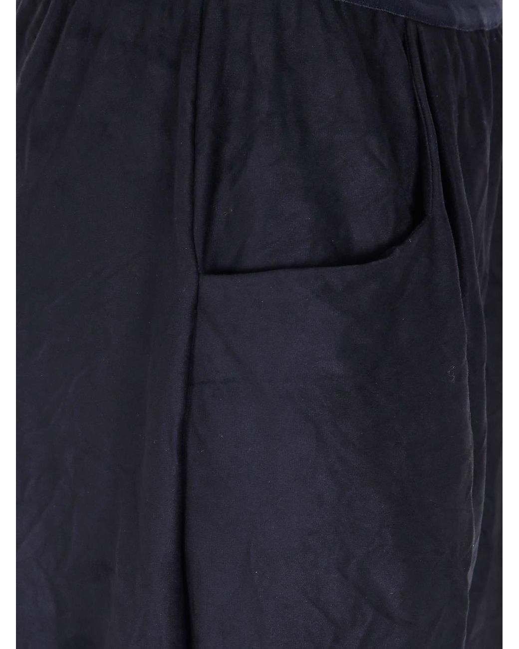 Maria Calderara Blue Pockets Pantsfaux Suede Trousers