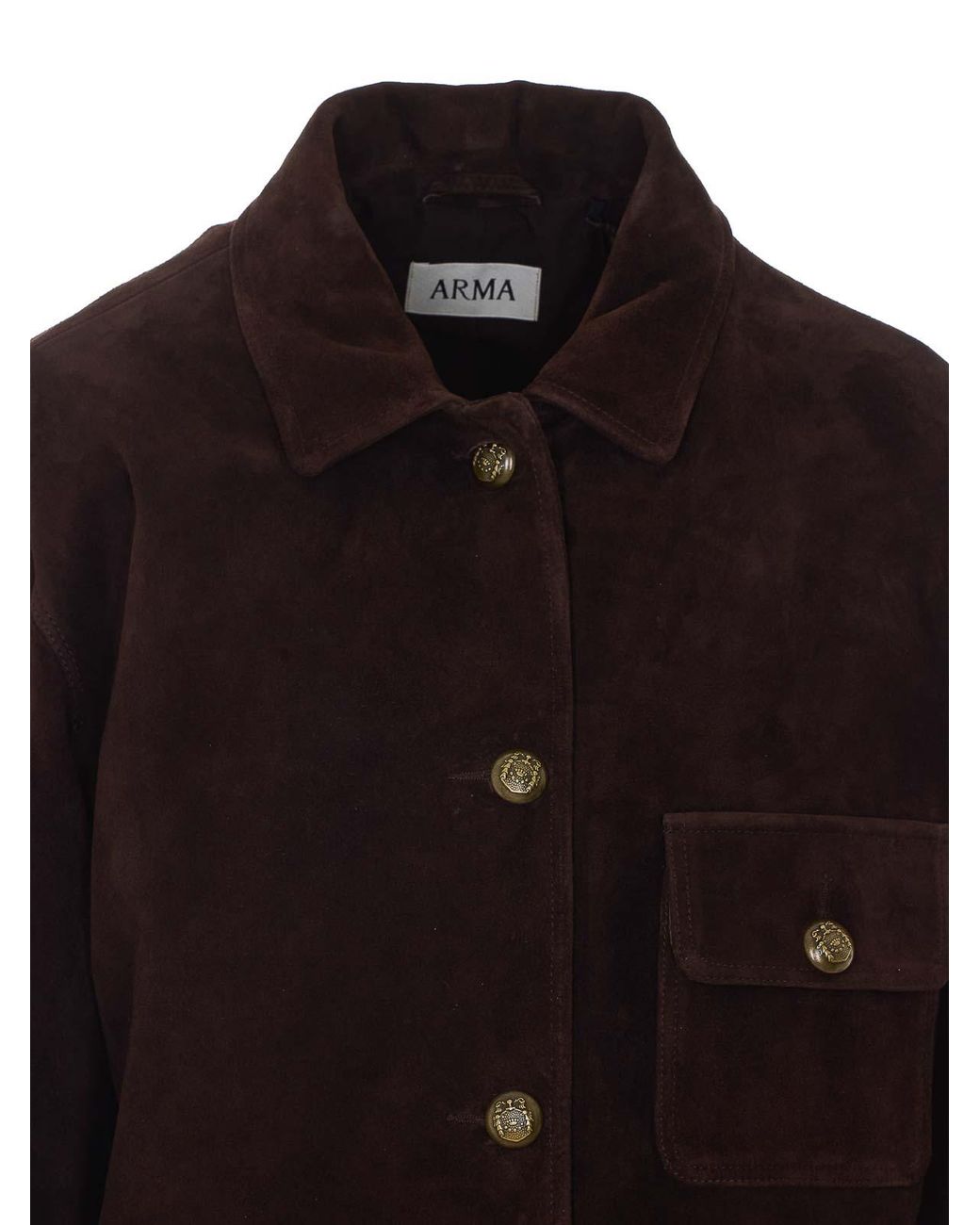 Chaqueta De Cuero Arma de color Brown
