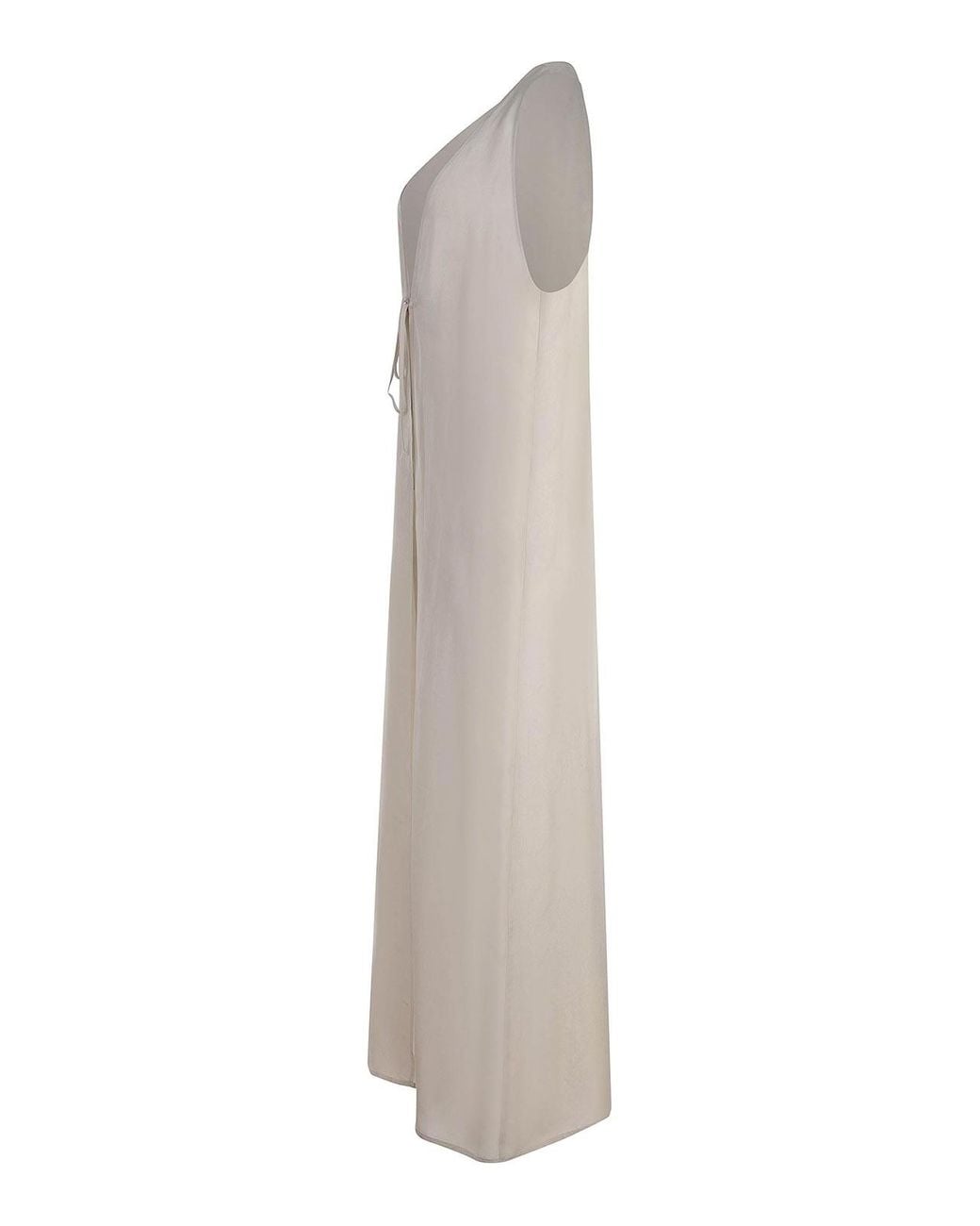Alysi White Dress Made Of Silk