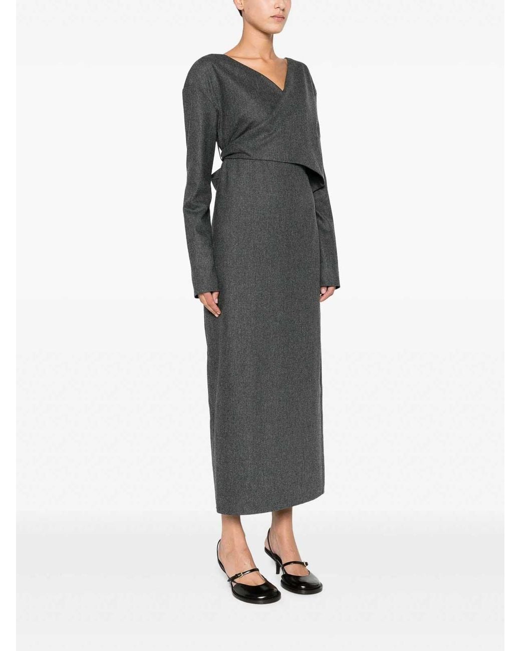 Khaite Gray Aubrey Dress