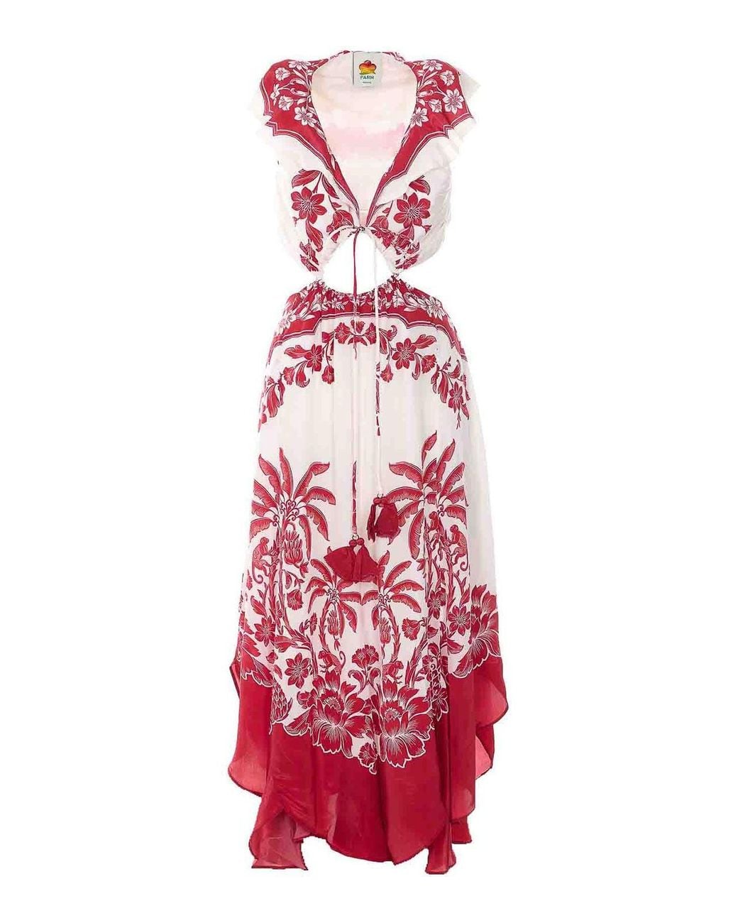 Farm Rio Red Long Dress