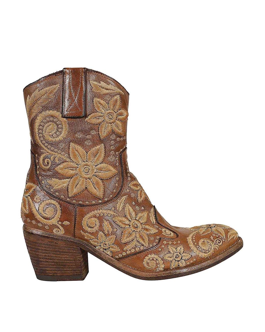 Fauzian Jeunesse Brown Embroidered Boot