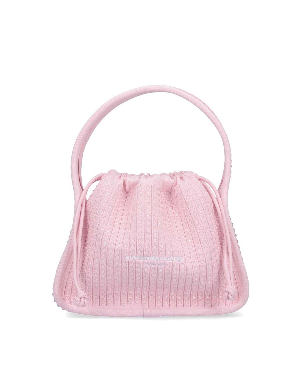 Alexander Wang Pink Small Tote Bag With Ryan Rhinestones