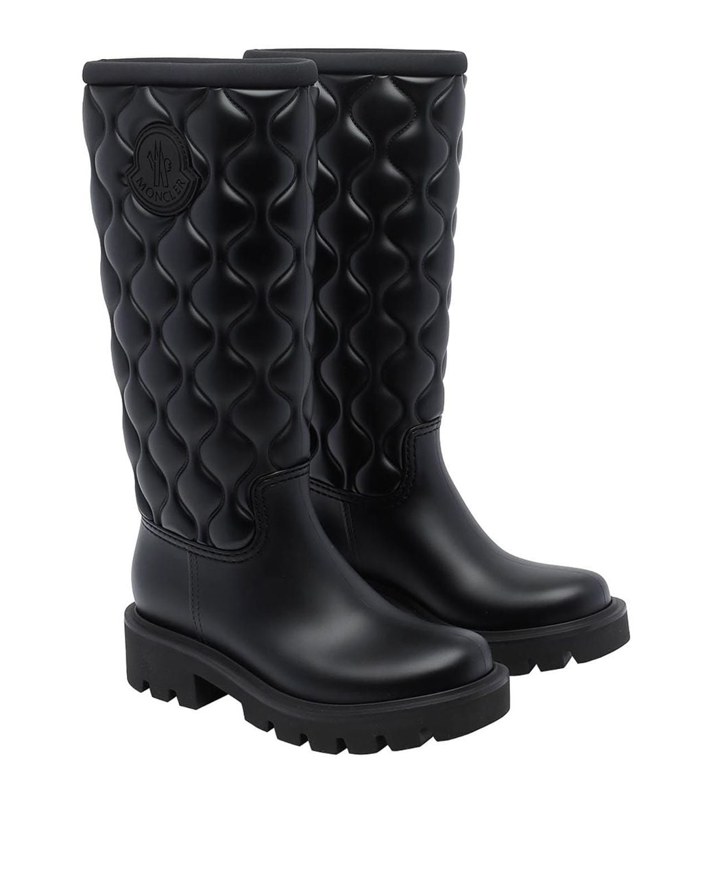 Moncler Black Kickstream High Rain Boots