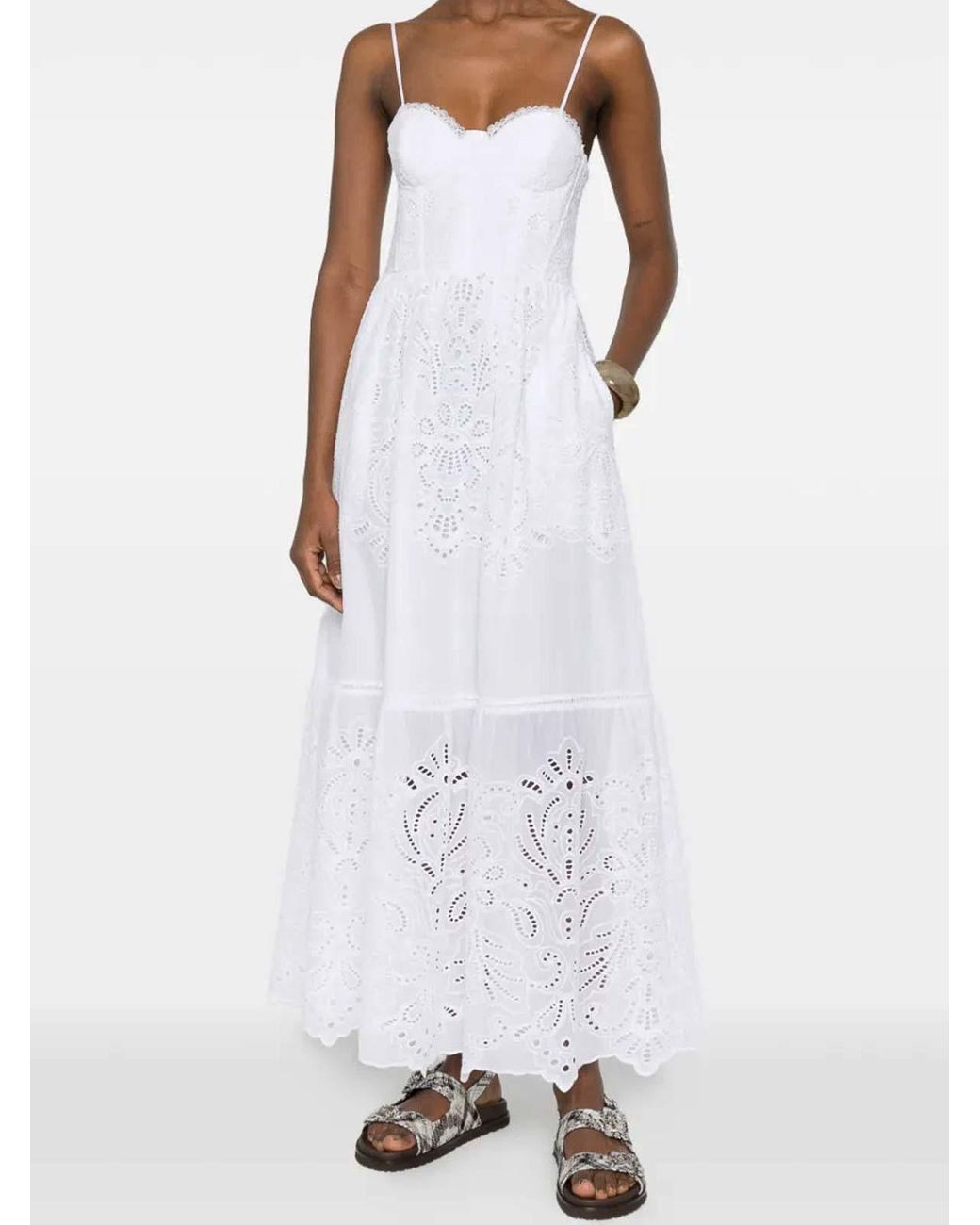 ERMANNO FIRENZE White Sangallo Dress