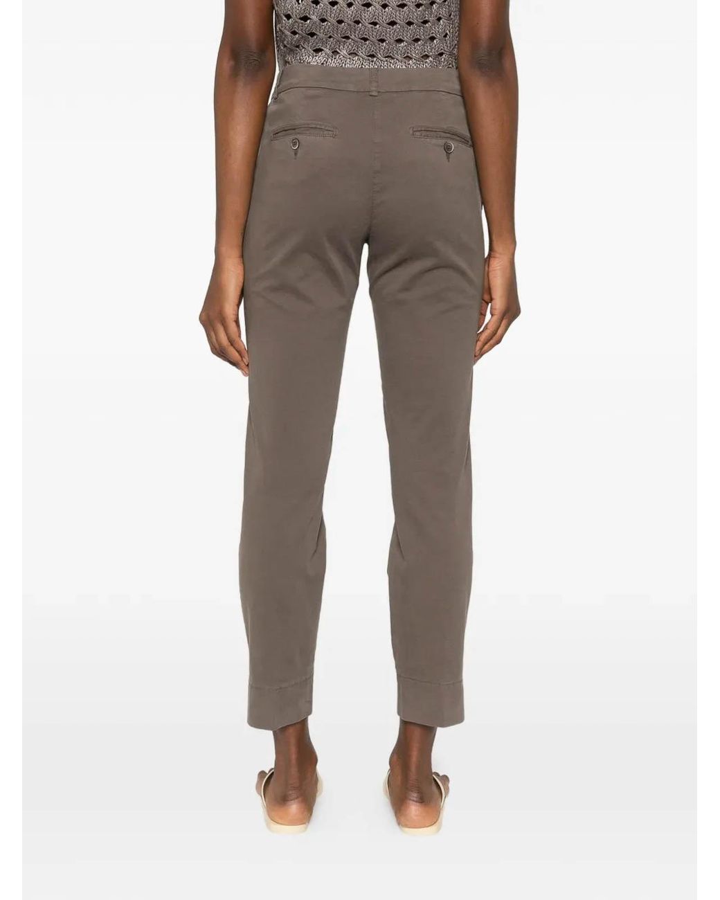 Peserico Gray Straight Leg Trousers
