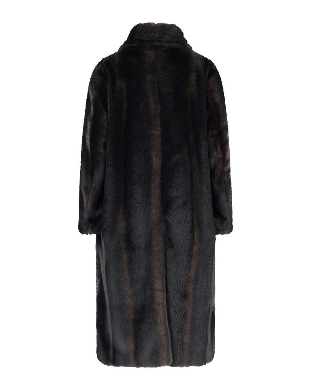 MM6 by Maison Margiela Black Faux Fur Coat