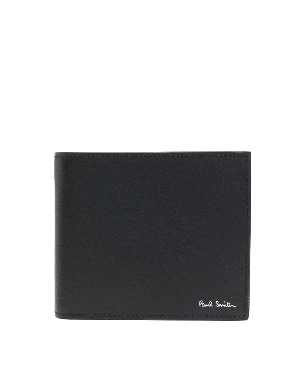 Paul Smith Black Printed Bifold Wallet for men