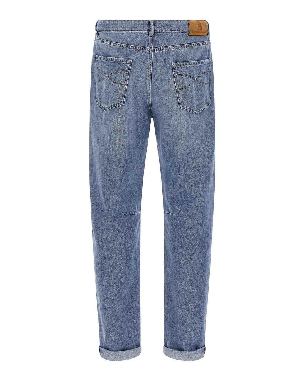 Brunello Cucinelli Blue Denim Jeans for men