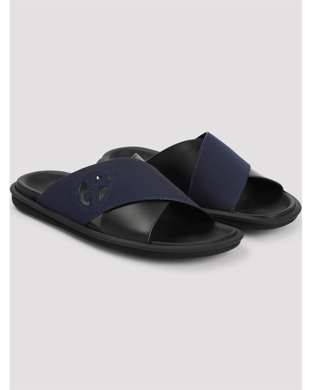 Giorgio Armani Cross Sandals in Blue for Men | Lyst