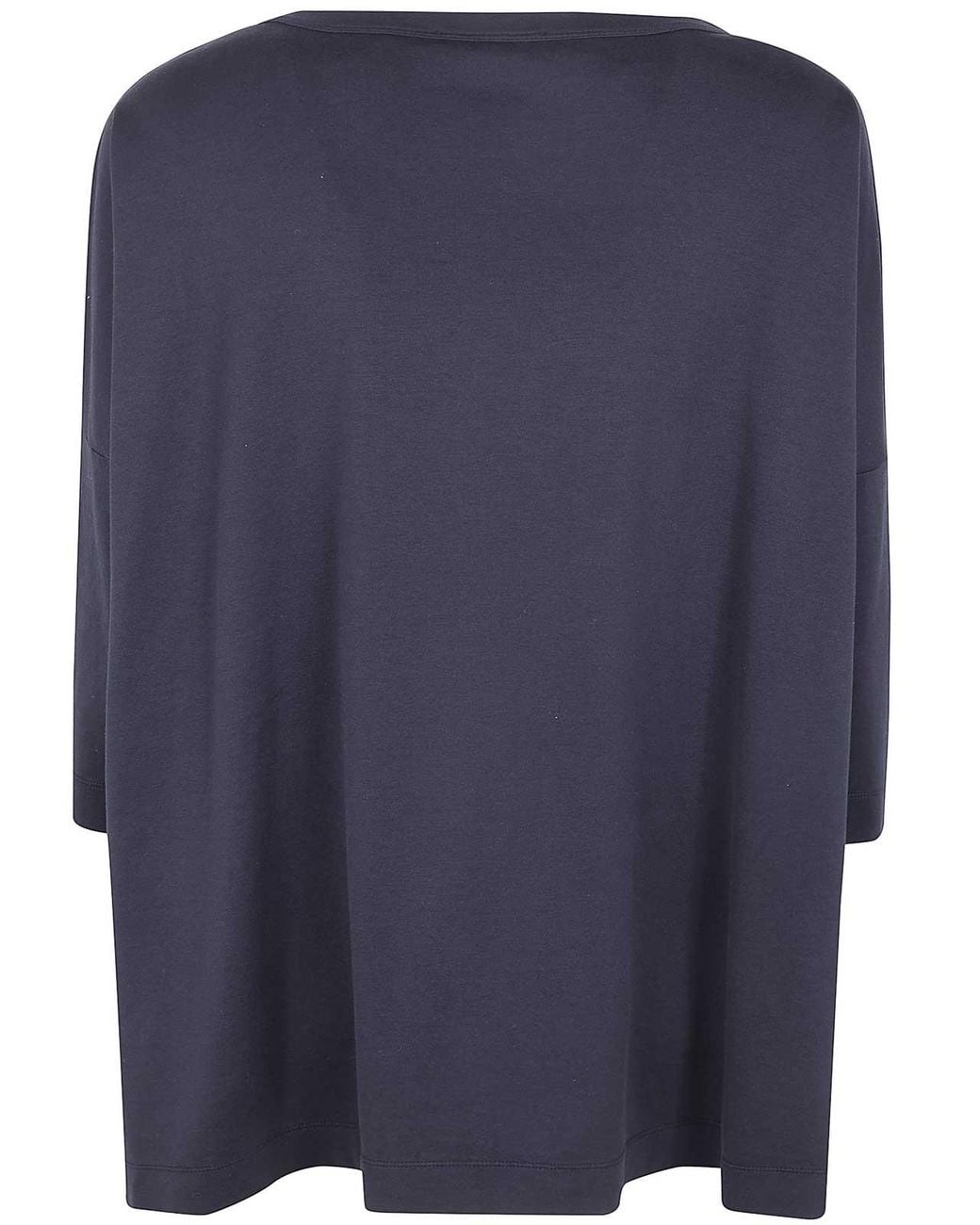 Shirt C-zero Blue Oversized Boat Neck T-Shirt