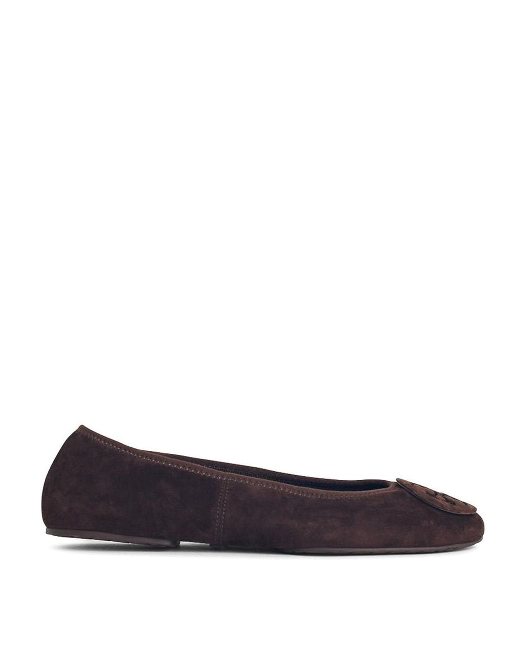 Tory Burch White Dancer The Suede Dark Cocoa
