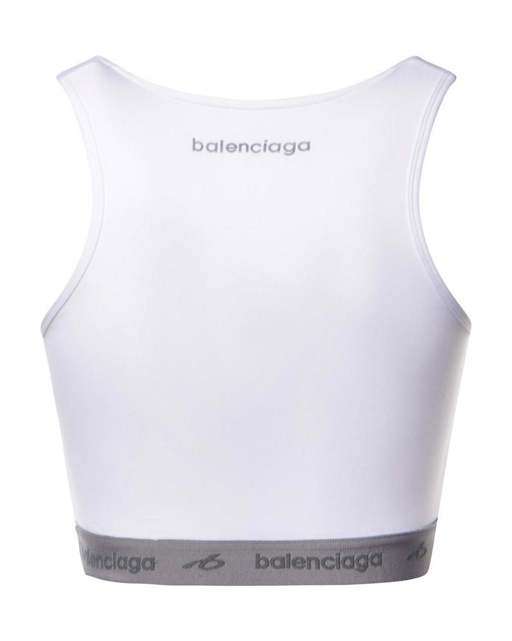 Balenciaga White Nylon Crop Top
