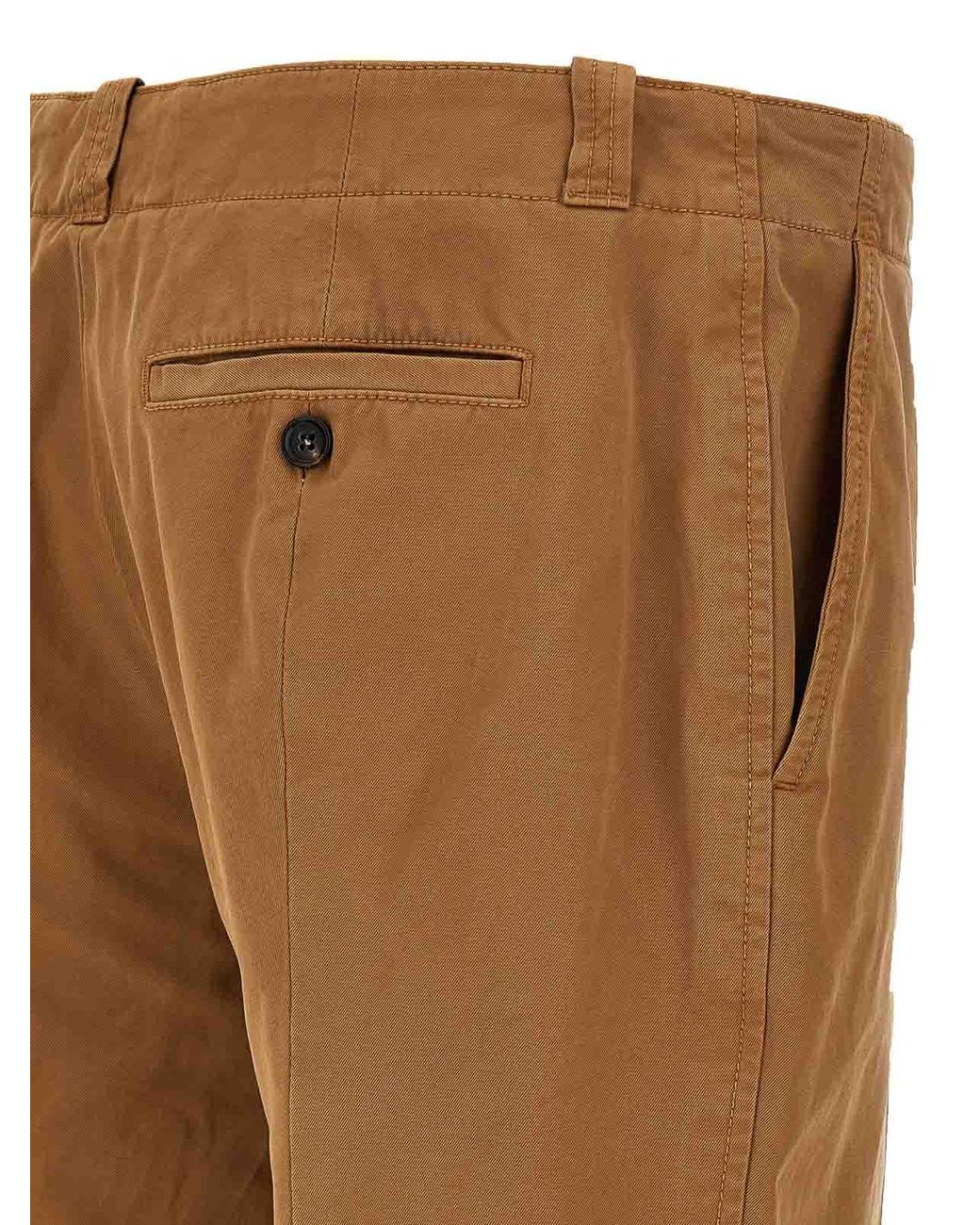 McQueen Brown Garment-Dyed Organic Cotton Chinos for men