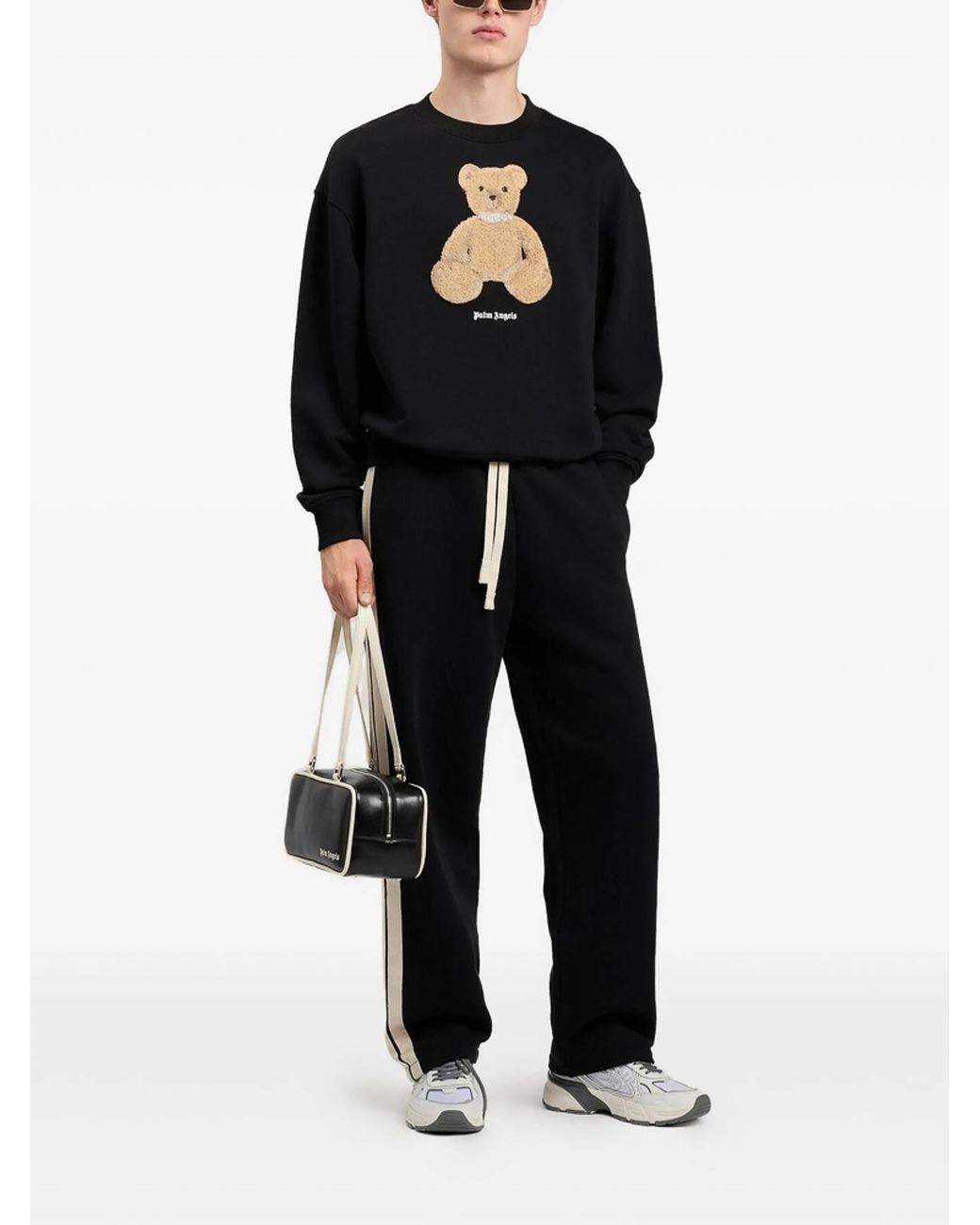 Palm Angels Black Sweatshirt for men