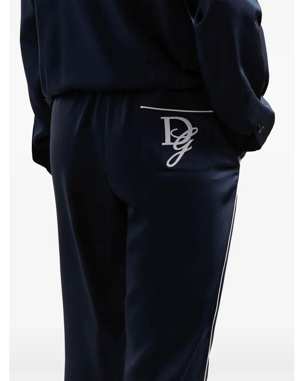 Dolce & Gabbana Blue Pyjama Silk Pants for men