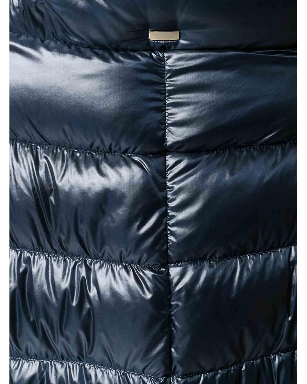 Herno Blue Bright High-Neck Midi Puffer Jacket