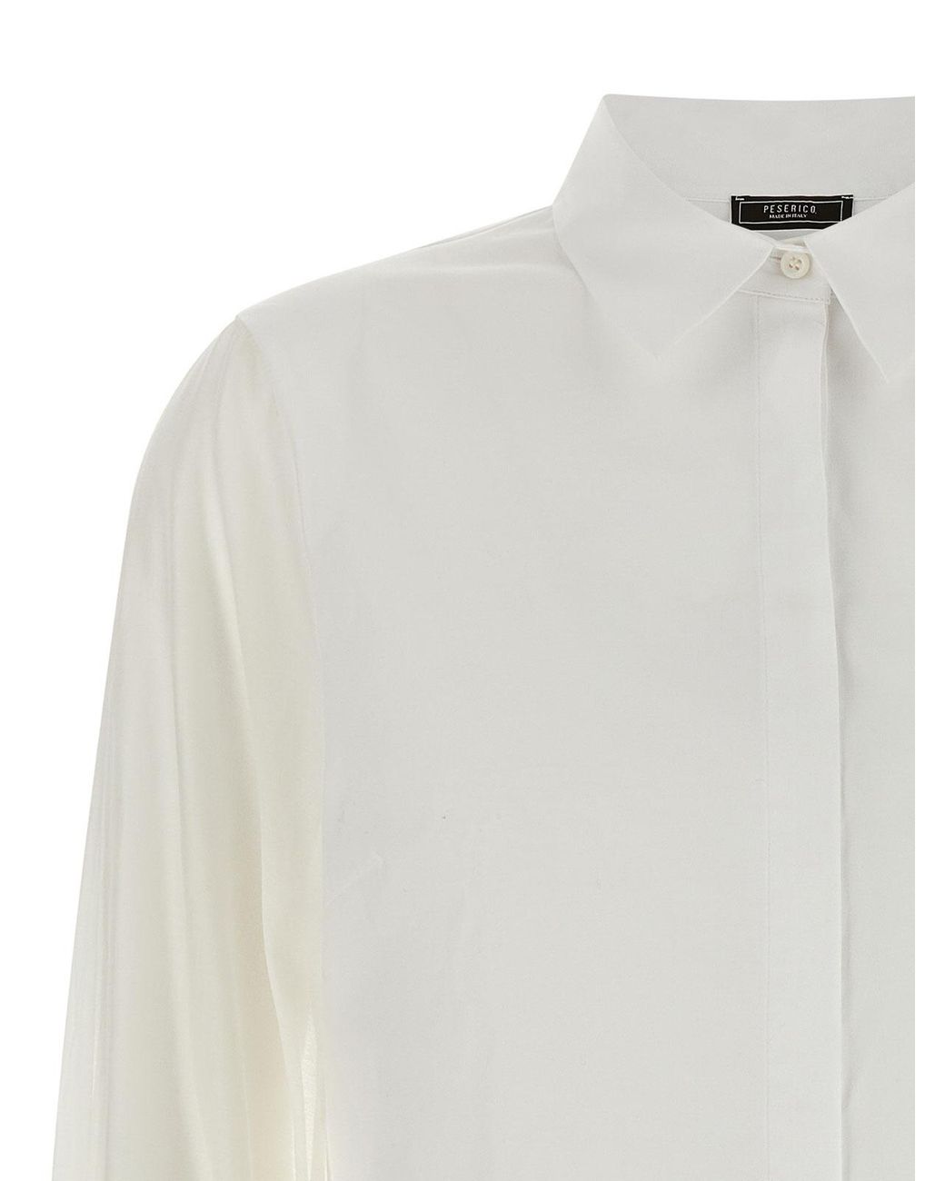 Peserico White Stretch Cotton Shirt