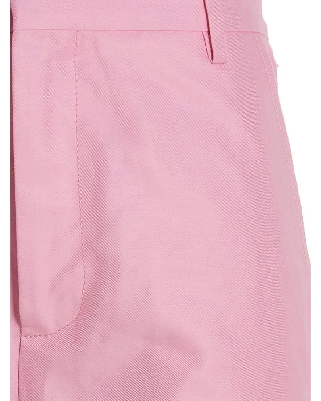 Marni Pink Logo Embroidery Pants