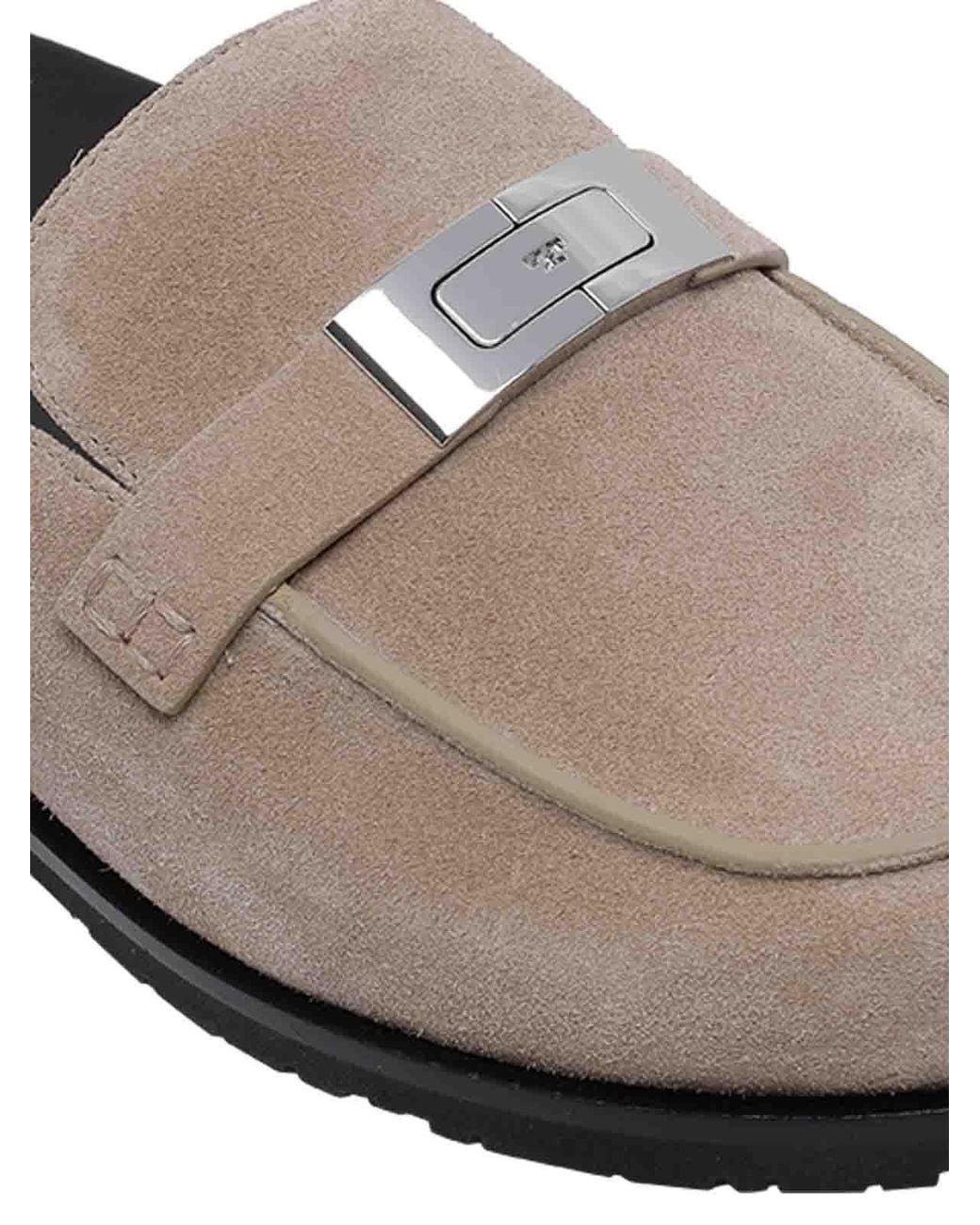 Tory Burch Gray Leelee Mules