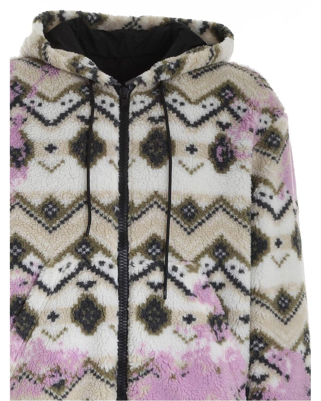 MSGM Gray Teddy Effect Jacket for men