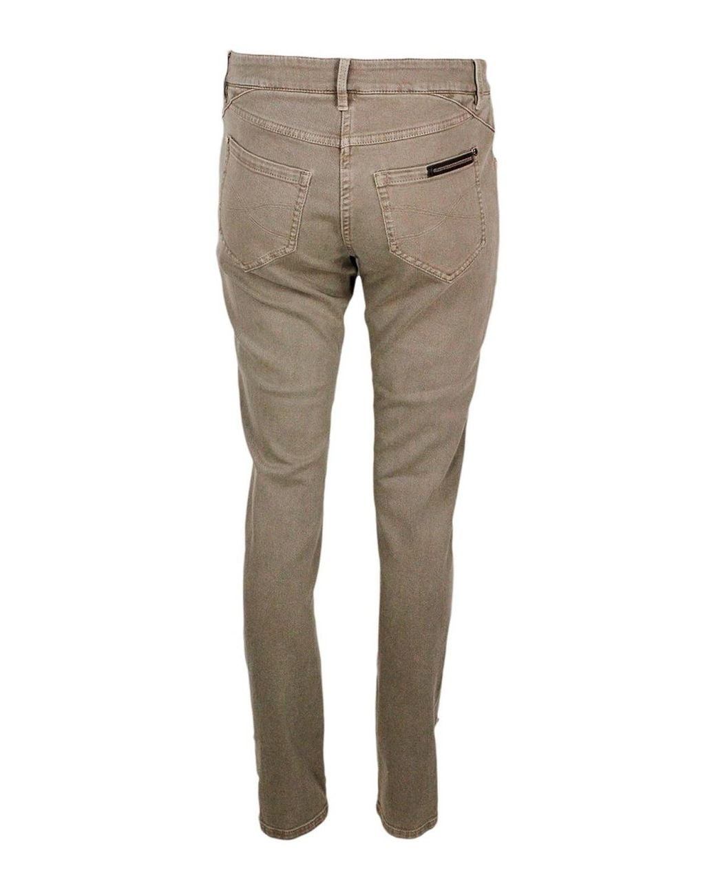 Vaqueros Rectos Brunello Cucinelli de color Gray