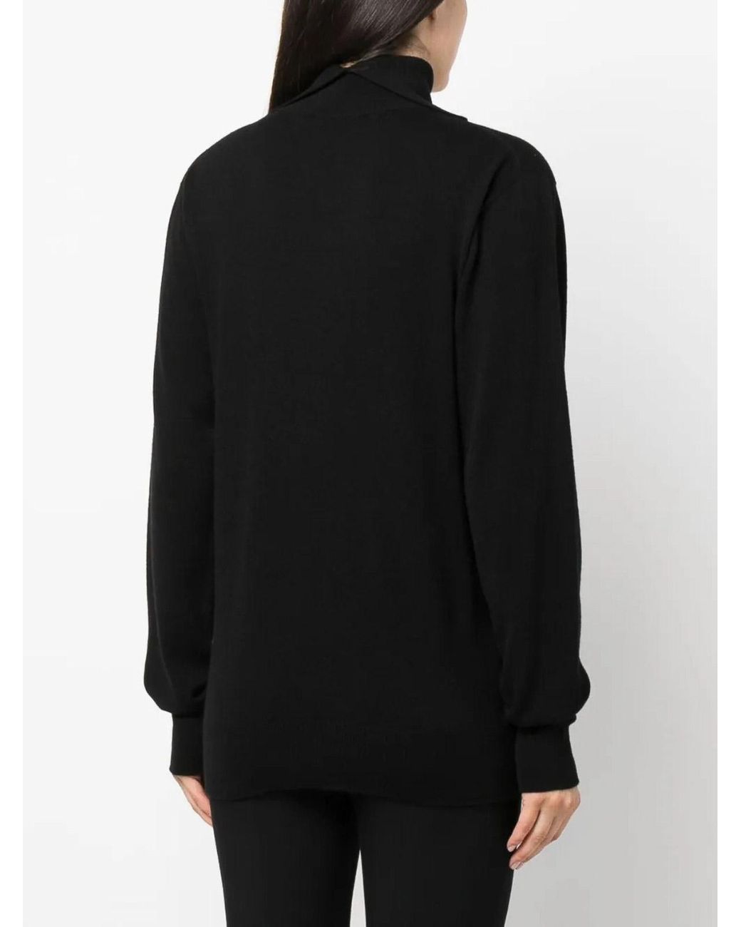 Jil Sander Black High Neck Collar
