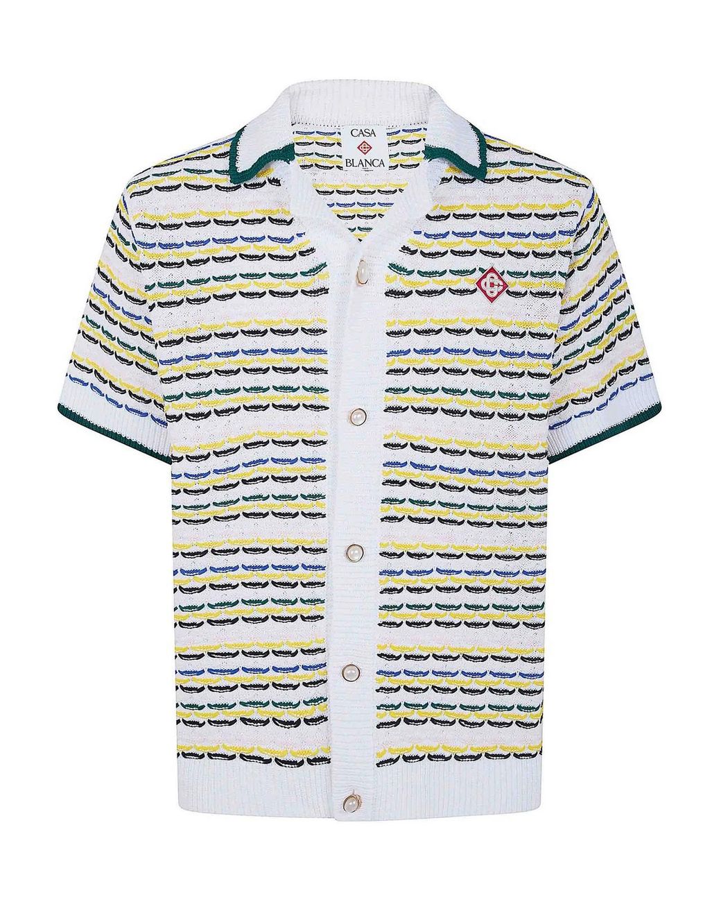Casablanca White Tuck Stitch Shirt for men