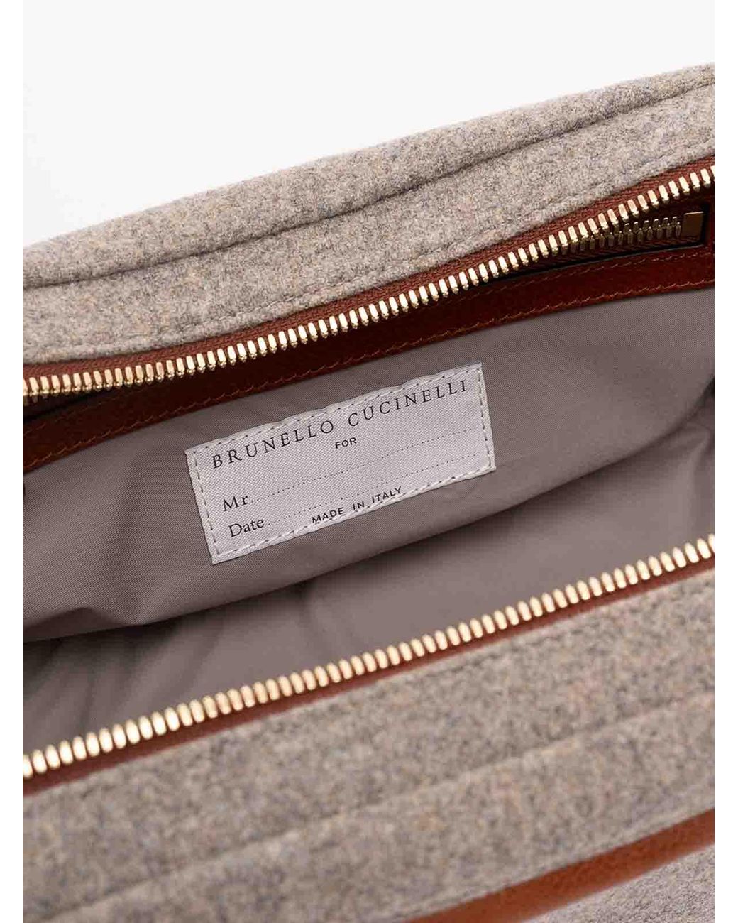 Brunello Cucinelli Gray Beauty Case for men