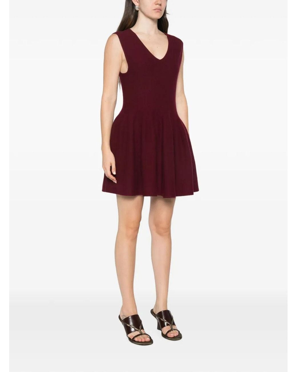 Lisa Yang Red Knit Mini Dress
