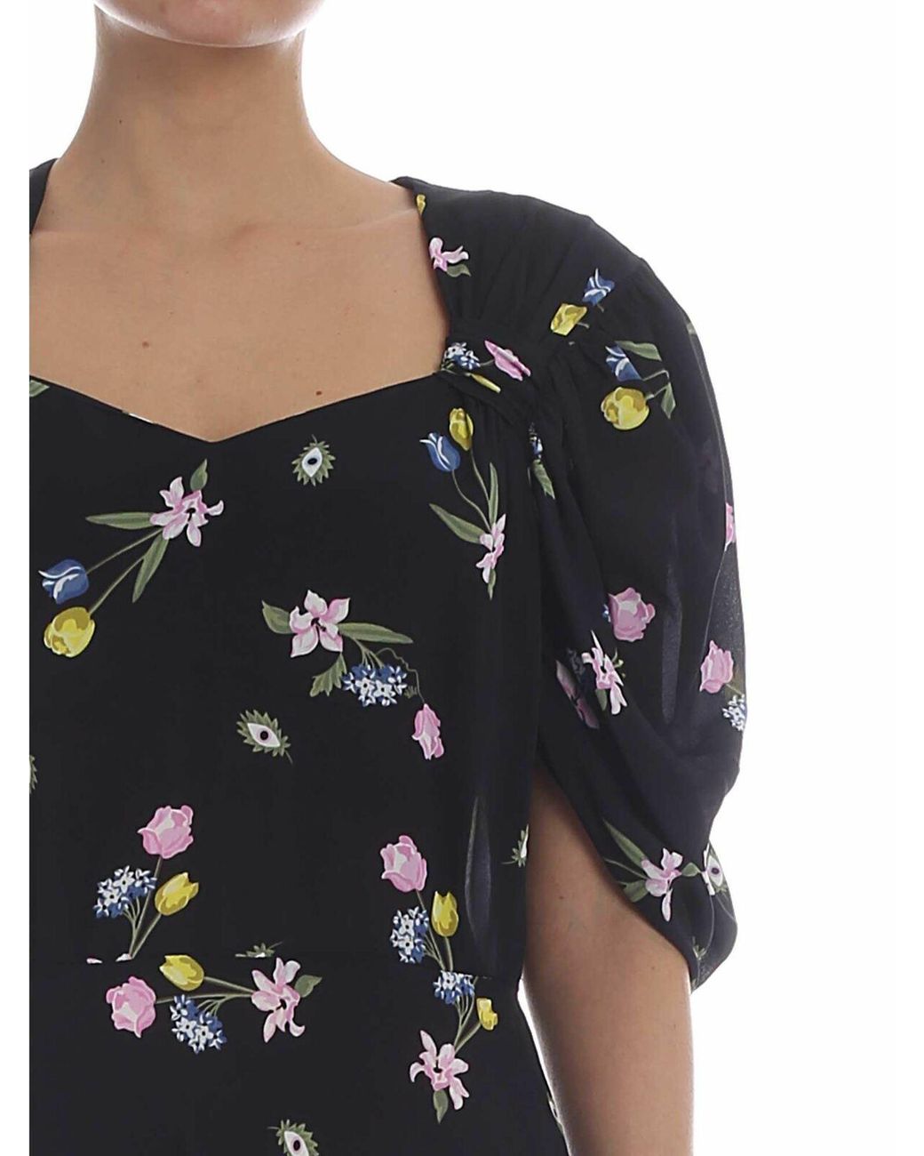 Vivetta Black Ischia Flower Dress