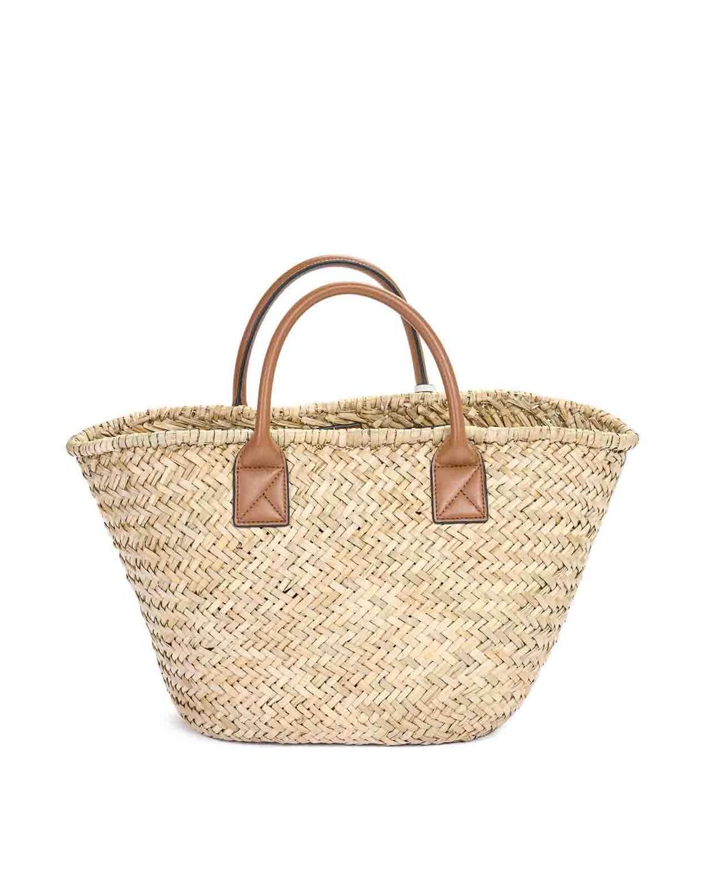 Karl Lagerfeld Metallic K/Signature Raffia Medium Basket