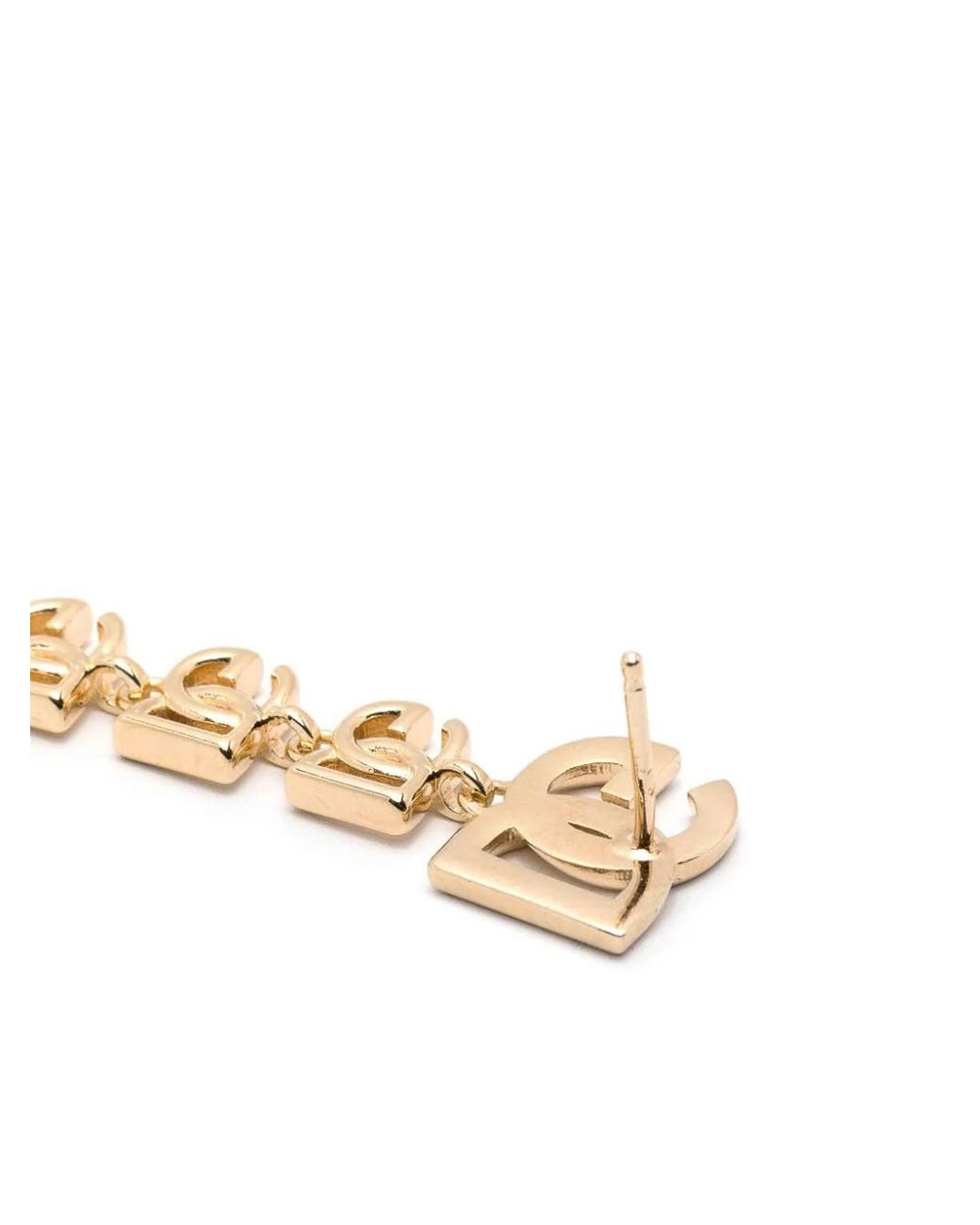 Dolce & Gabbana Metallic Dg Logo Long Earrings 925