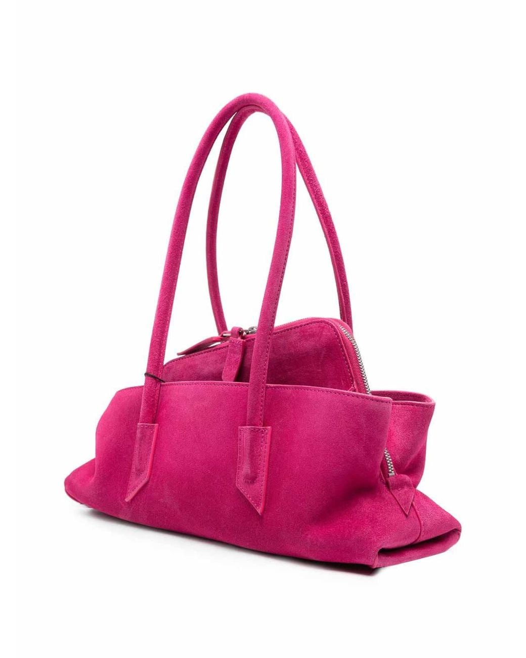 The Attico Pink La Passeggiata Small Leather Shoulder Bag