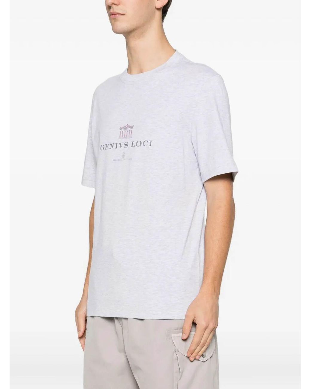 Brunello Cucinelli White Crew-Neck T-Shirt for men