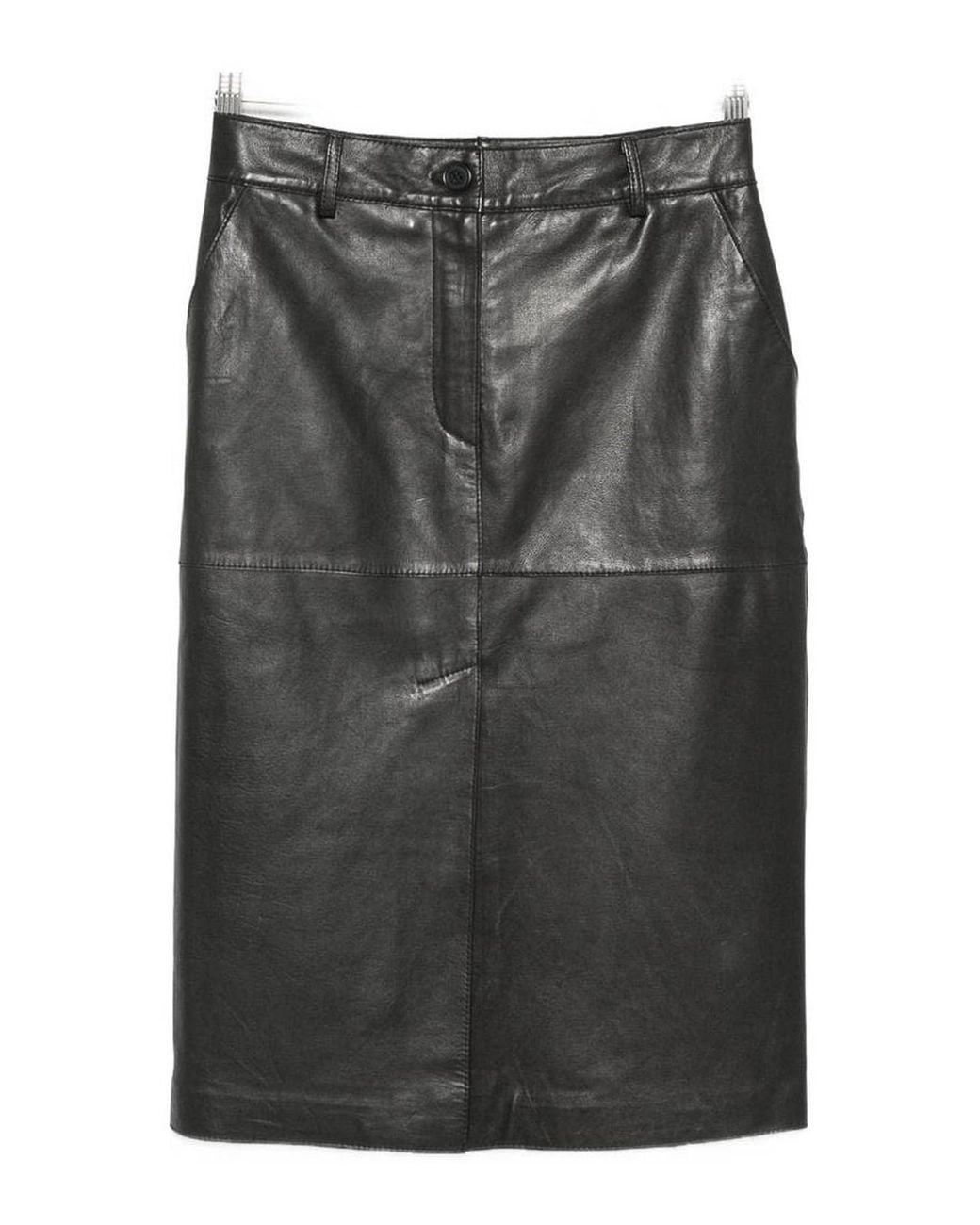 P.A.R.O.S.H. Gray Leather Trousers