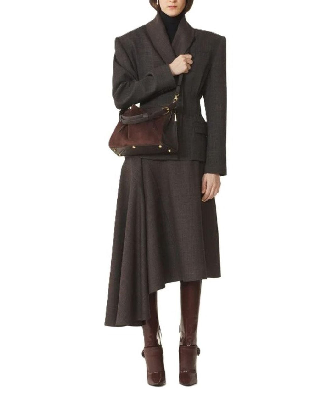 Lanvin Brown Shoulder Bag Handle