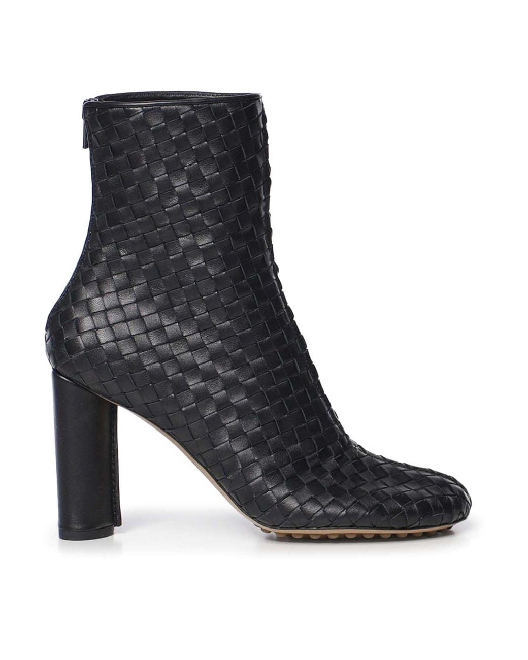 Bottega Veneta Black Cherry Nappa Leather Ankle Boots