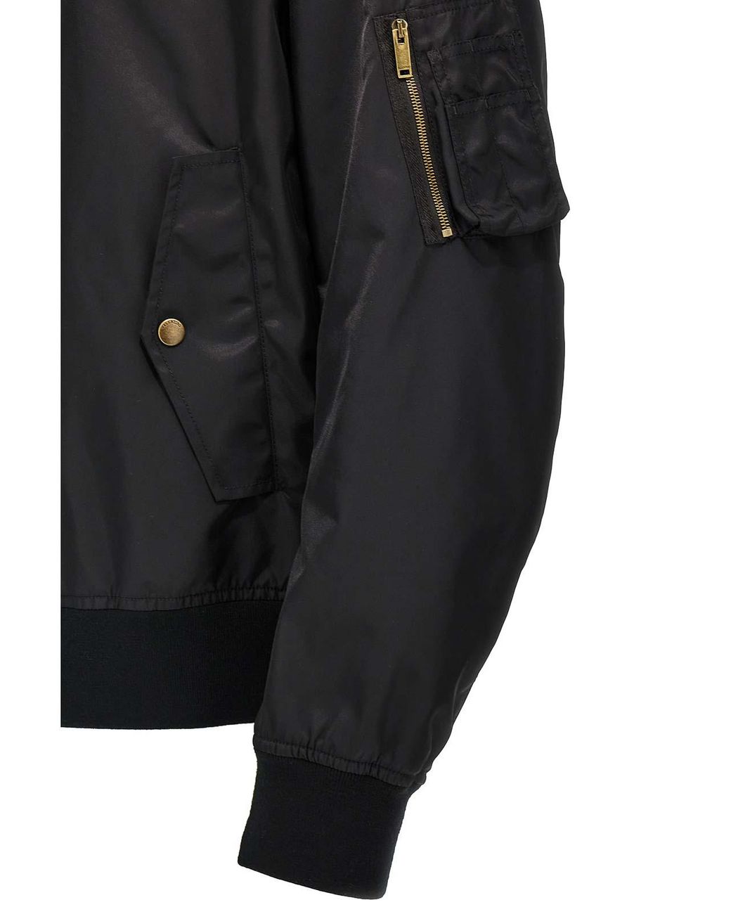 Valentino Garavani Black Logo Bomber Jacket for men