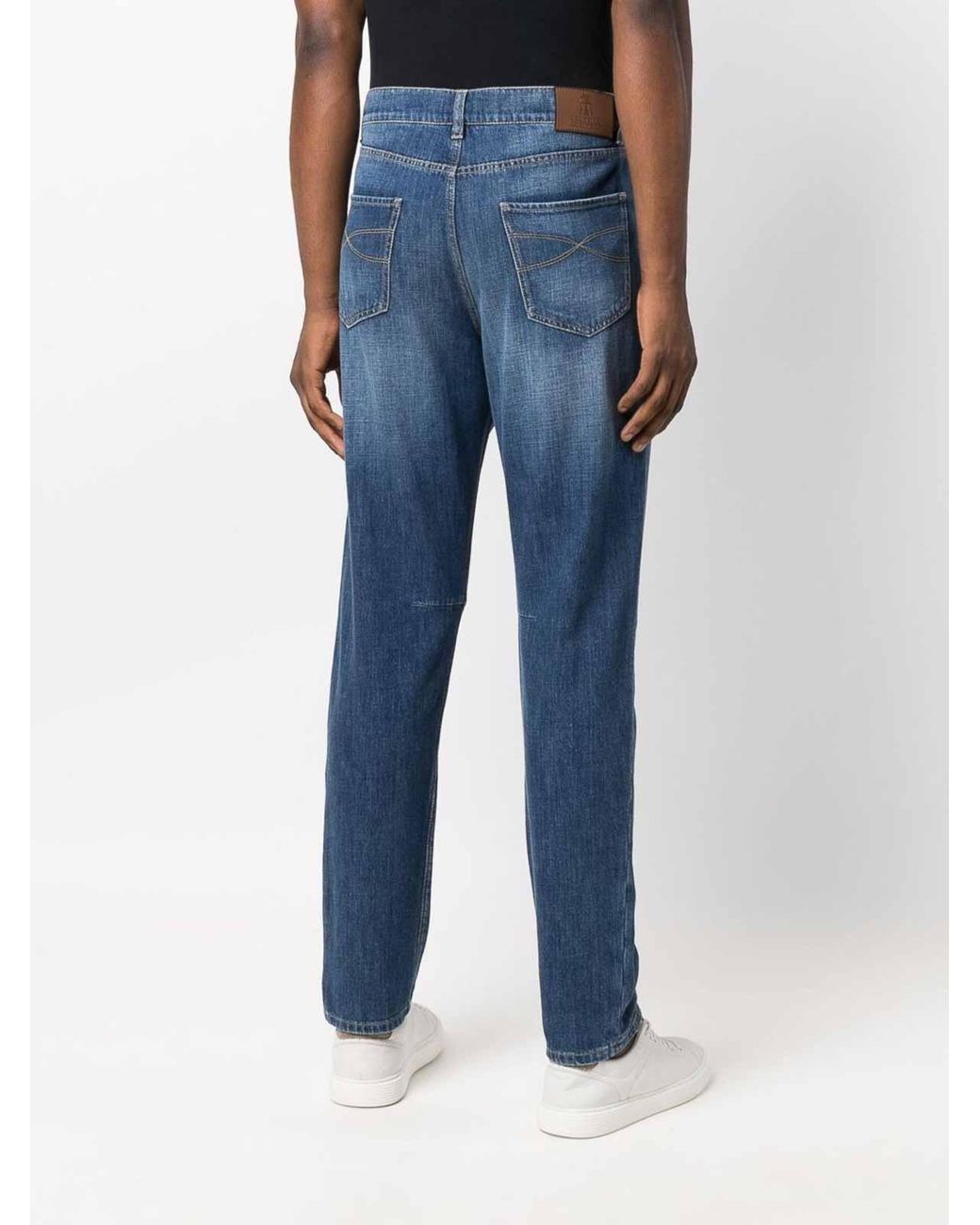 Brunello Cucinelli Blue Pants for men